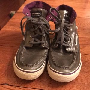 High top metallic sperry top-sider